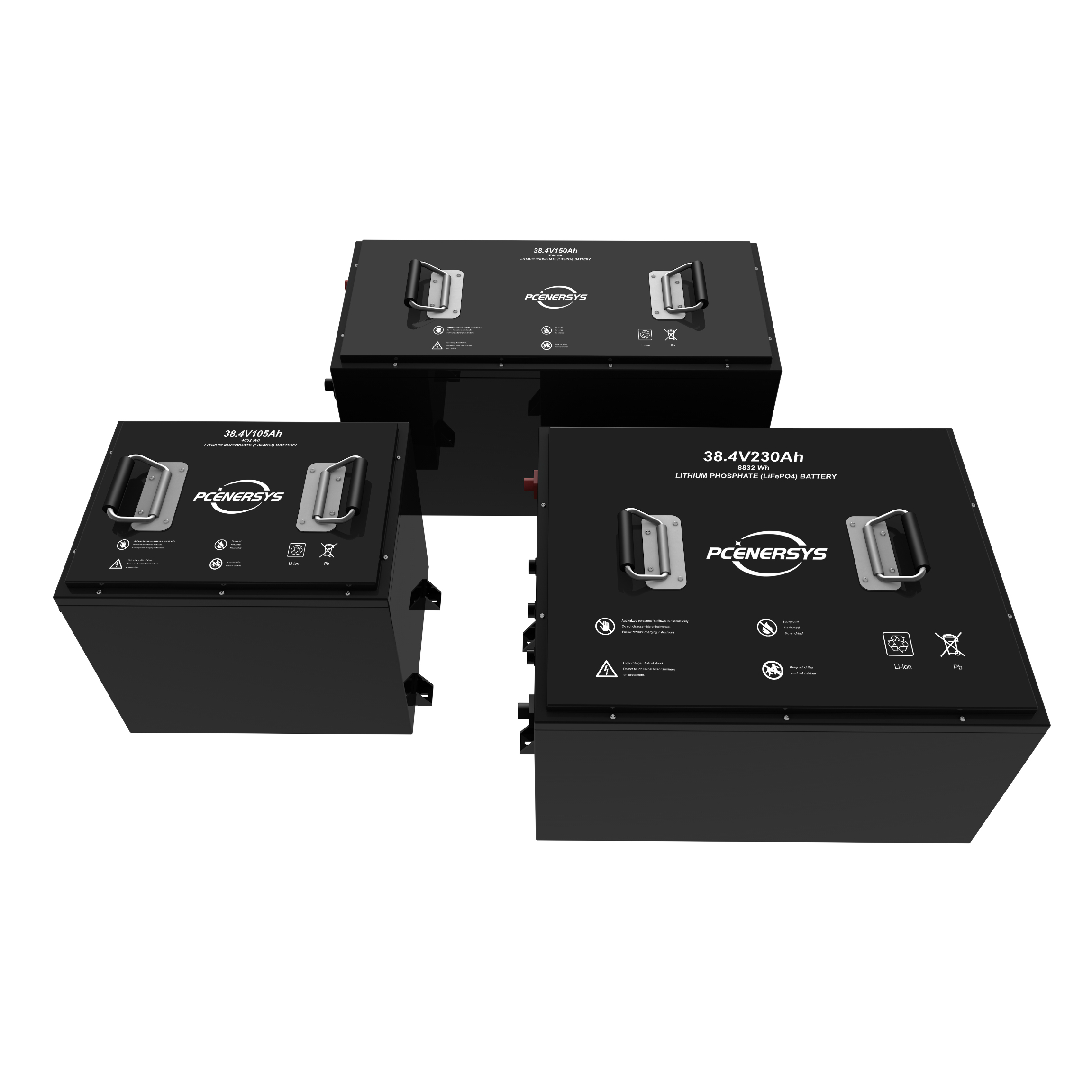 PCENERSYS 38.4V LiFePO4 Golf Cart Battery